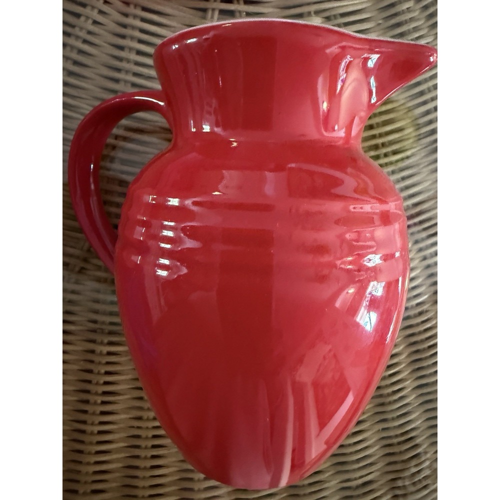 NEW Le Creuset Cherry Red Small Pitcher .7L Stoneware Creamer Juice Syrup